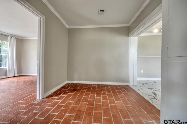 empty room with crown molding