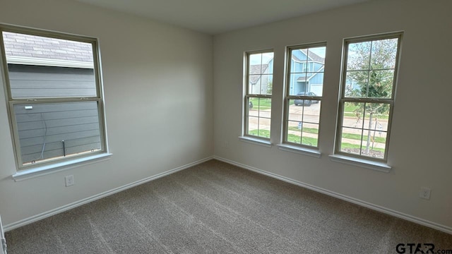 spare room with carpet floors