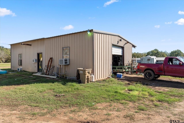 view of outdoor structure featuring an outdoor structure and cooling unit