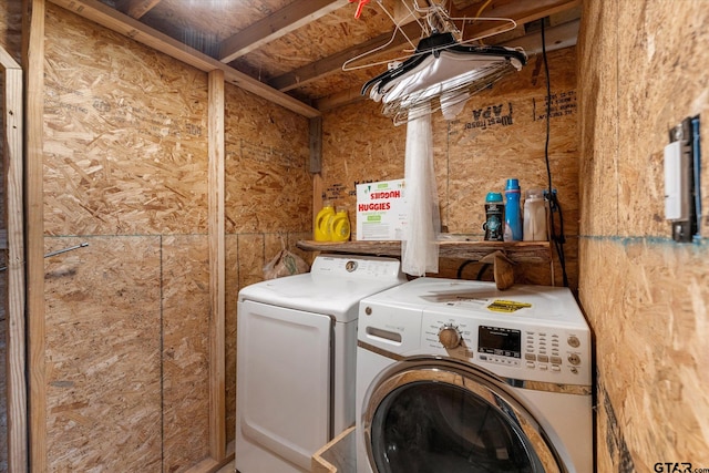 laundry area featuring washer and dryer