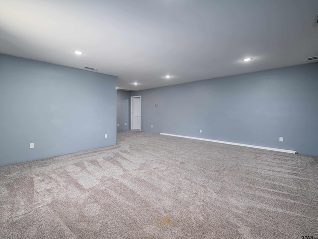 17795 Lookout Ln, Flint, TX 75762 - carpeted empty room with recessed lighting and visible vents