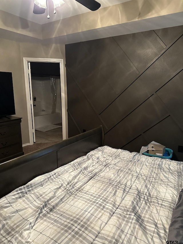 bedroom with a ceiling fan