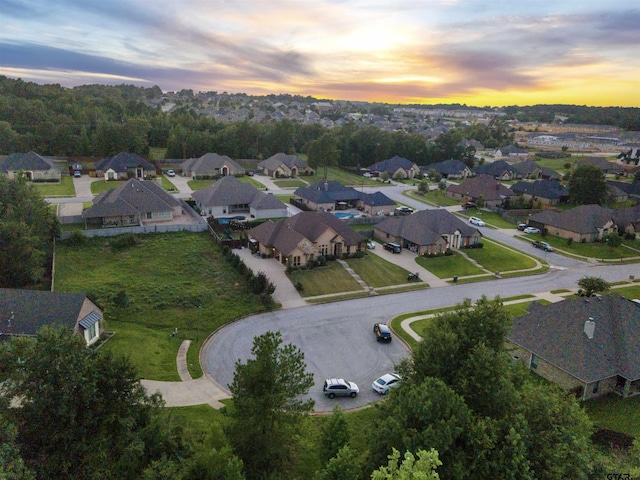 aerial view featuring a residential view