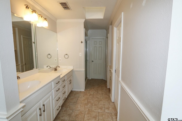 18751 Ridgeline, Tyler, TX 75703 - full bath featuring double vanity and crown molding