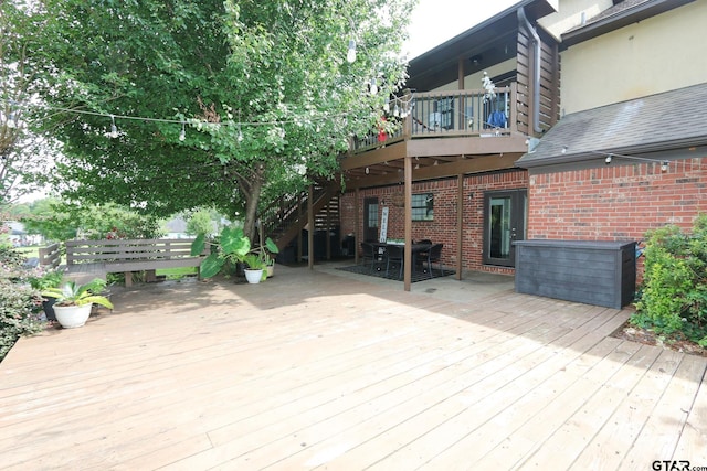 18751 Ridgeline, Tyler, TX 75703 - wooden terrace with stairway