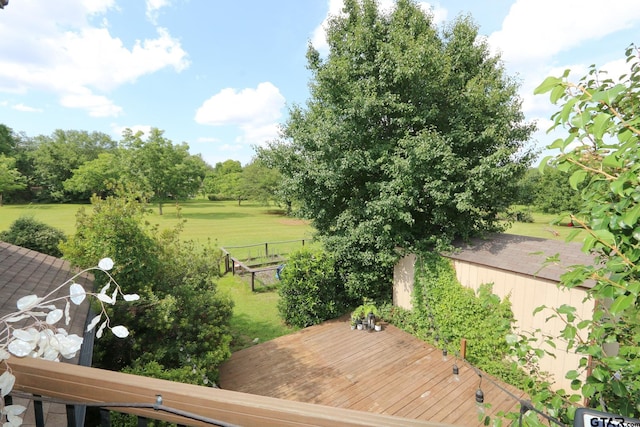 18751 Ridgeline, Tyler, TX 75703 - wooden terrace featuring view of scattered trees