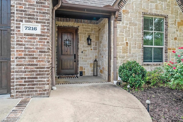 7216 Princedale, Tyler, TX 75703 - property entrance featuring brick siding and stone siding