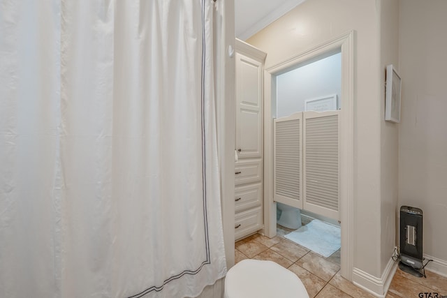 7216 Princedale, Tyler, TX 75703 - bathroom featuring tile patterned floors and a shower with shower curtain