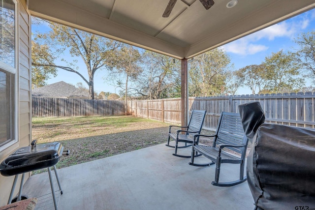 view of patio with grilling area