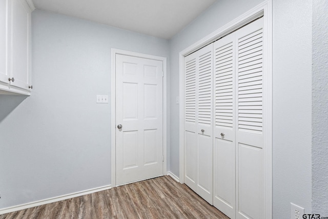 interior space with light hardwood / wood-style flooring