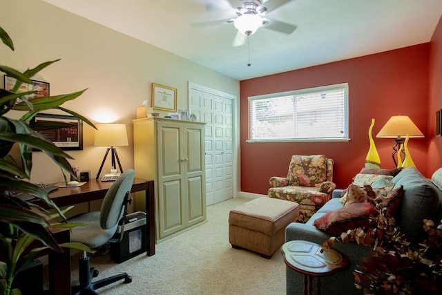 225 Texas Dr, Hideaway, TX 75771 - office featuring light colored carpet and a ceiling fan