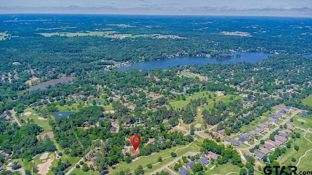 225 Texas Dr, Hideaway, TX 75771 - aerial overview of property's location featuring a nearby body of water