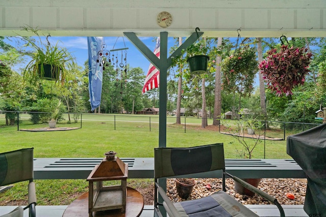 exterior space with fence
