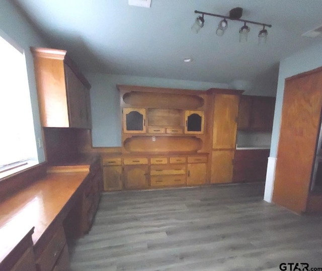 kitchen featuring hardwood / wood-style floors