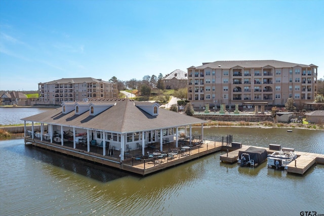 3351 Cascades Ct, Tyler, TX 75709 - dock area featuring a water view