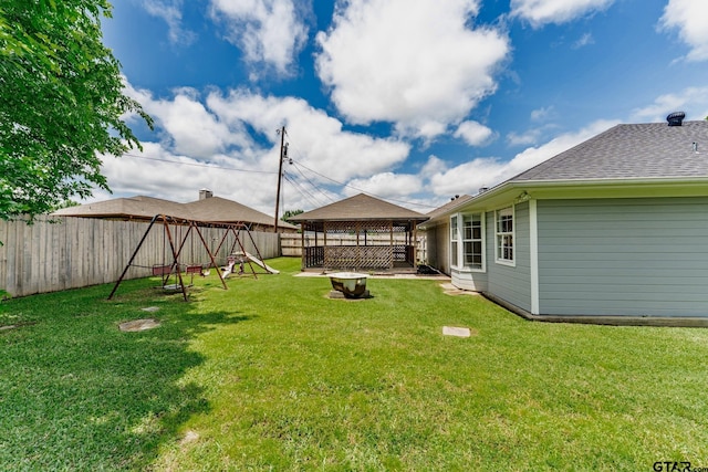 1881 Woodbridge Dr, Sulphur Springs, TX 75482 - view of yard featuring a gazebo and a playground
