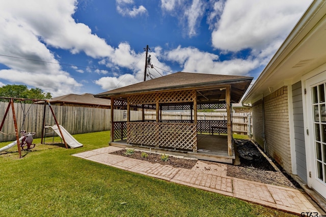 1881 Woodbridge Dr, Sulphur Springs, TX 75482 - view of yard featuring a gazebo and a playground