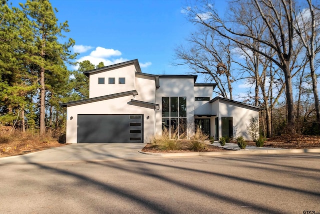 modern home with a garage