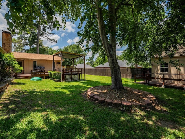 4922 Leaning Oaks Dr, Flint, TX 75762 - view of yard with a deck