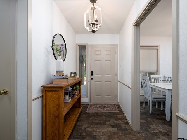4922 Leaning Oaks Dr, Flint, TX 75762 - foyer entrance with a chandelier