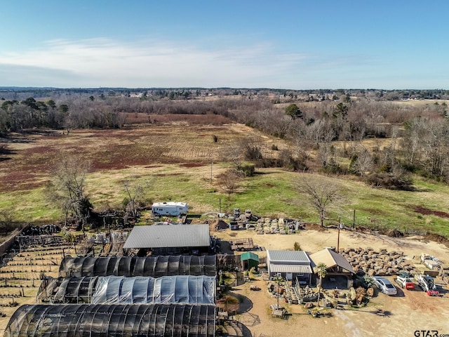 drone / aerial view featuring a rural view