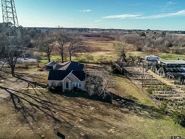 bird's eye view with a rural view