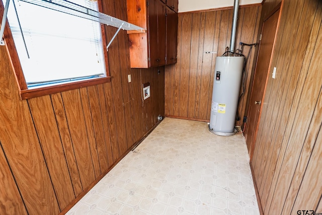 interior space featuring water heater