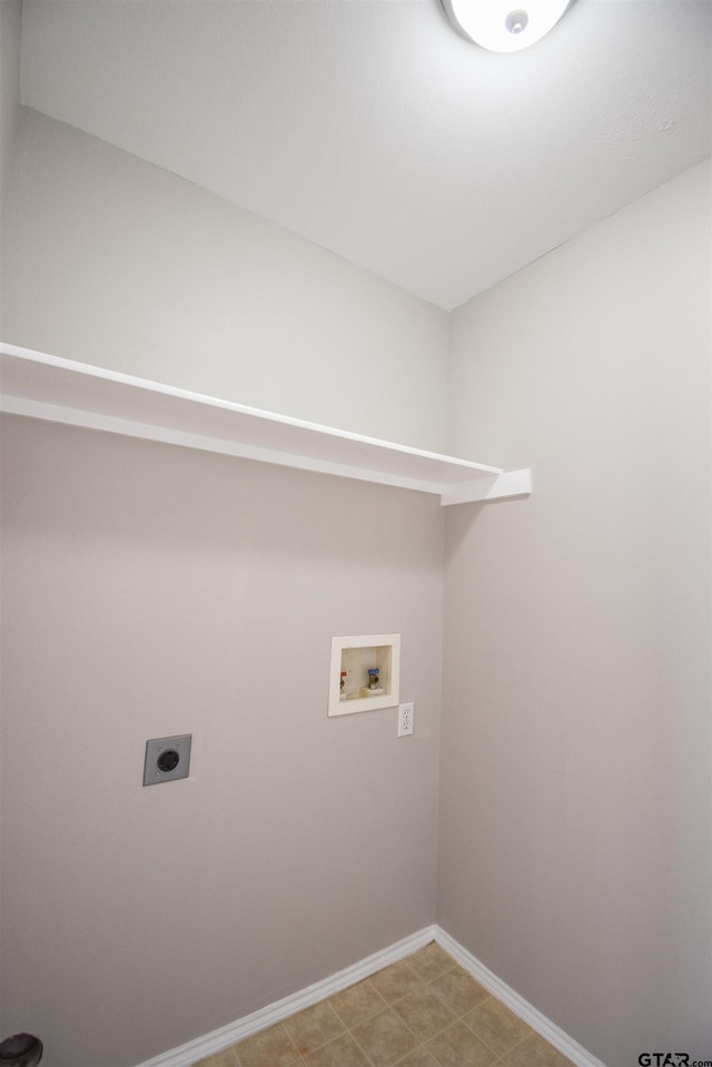 105 Ash Dr, Bullard, TX 75757 - washroom featuring electric dryer hookup, washer hookup, and baseboards