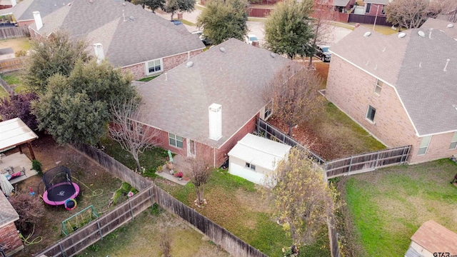 aerial view with a residential view