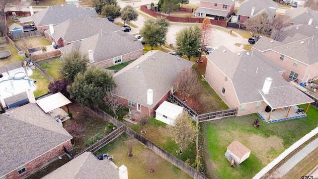 drone / aerial view featuring a residential view