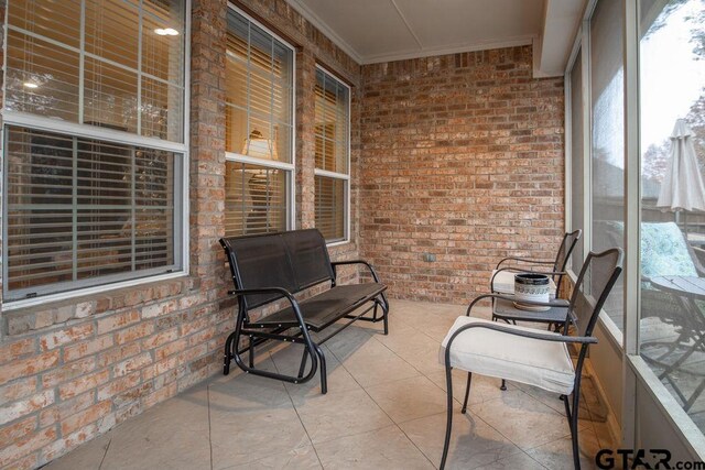 view of sunroom