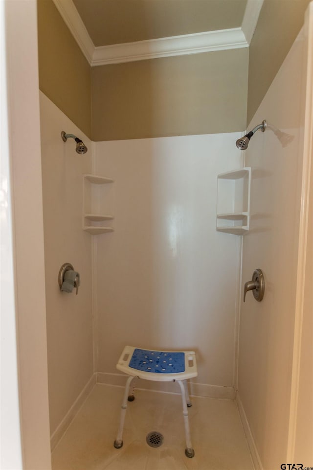 8416 Crooked Trl, Tyler, TX 75703 - full bathroom with crown molding and a shower