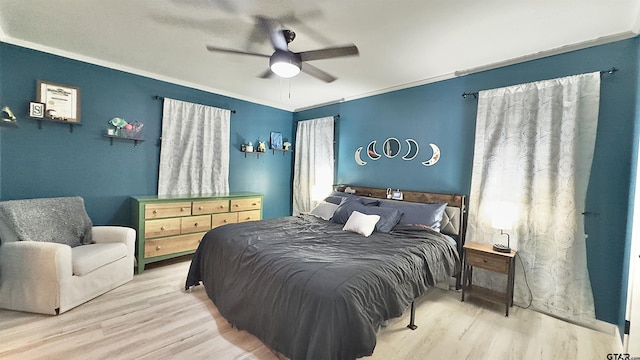 3004 Tower Dr, Tyler, TX 75701 - bedroom featuring wood finished floors, ceiling fan, and crown molding