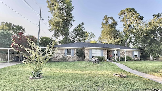 3004 Tower Dr, Tyler, TX 75701 - ranch-style house with a carport and brick siding