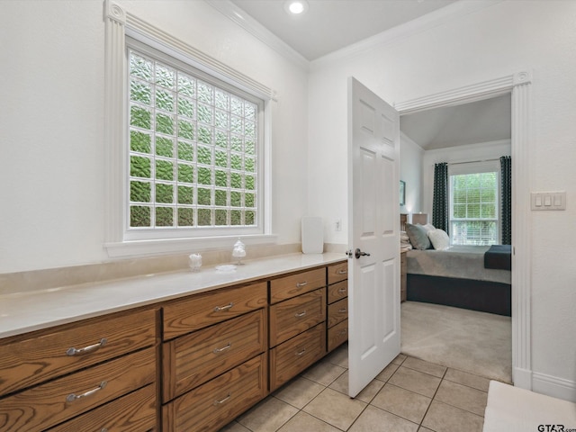 121 Rolling Rdg, Holly Lake Ranch, TX 75765 - ensuite bathroom with tile patterned flooring and crown molding