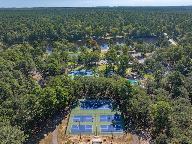121 Rolling Rdg, Holly Lake Ranch, TX 75765 - aerial view of a heavily wooded area and a nearby body of water