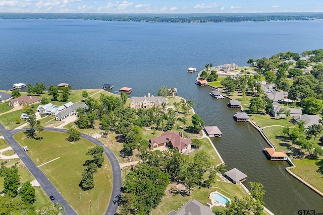 5581 Nancy Cir, Chandler, TX 75758 - aerial view of residential area featuring a nearby body of water