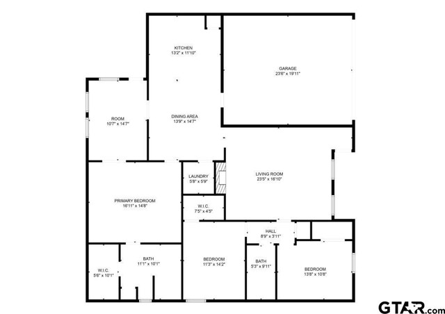1853 Woodbridge Dr, Sulphur Springs, TX 75482 - floor plan / room layout