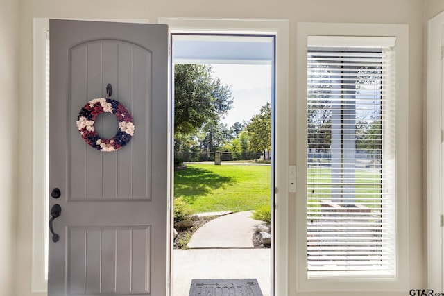 entryway with a healthy amount of sunlight