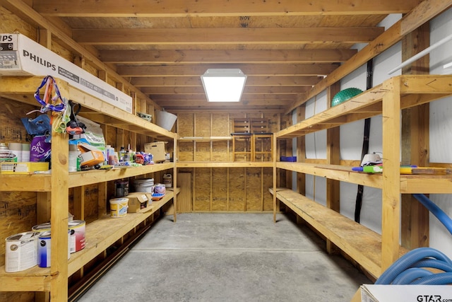 view of storage room