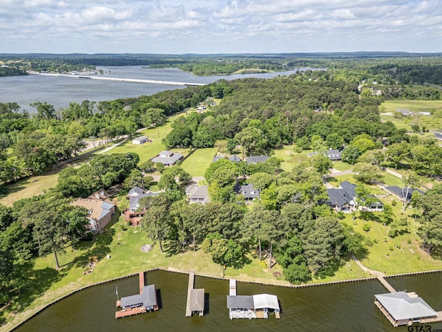 22770 Diamond Bay Dr, Frankston, TX 75763 - aerial overview of property's location featuring a nearby body of water