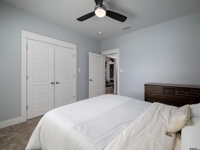 217 Providence Pl, Bullard, TX 75757 - carpeted bedroom with a closet and a ceiling fan