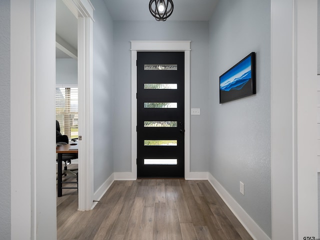 217 Providence Pl, Bullard, TX 75757 - entrance foyer with dark wood-style flooring and baseboards