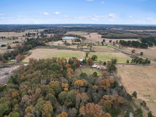 drone / aerial view with a rural view