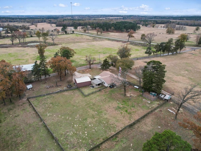 drone / aerial view featuring a rural view