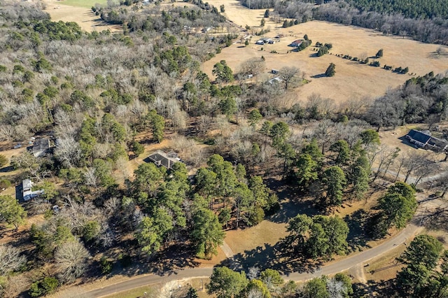 drone / aerial view featuring a rural view