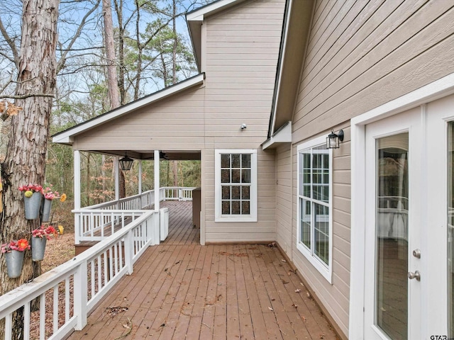 221 Butternut Gln, Holly Lake Ranch, TX 75765 - view of wooden deck