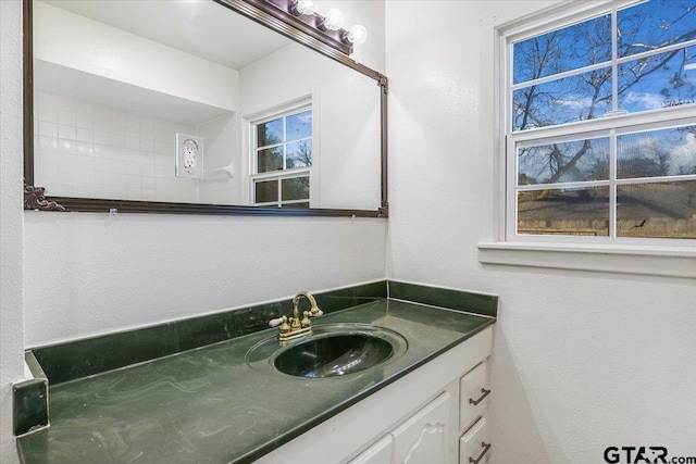 bathroom with vanity