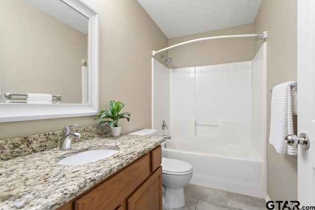 9190 Teal Flight Way, Tyler, TX 75703 - bathroom with vanity, toilet, and bathtub / shower combination