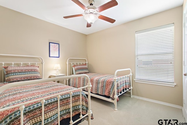 9190 Teal Flight Way, Tyler, TX 75703 - bedroom with carpet, baseboards, and ceiling fan
